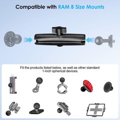 5.91″ Double Socket Arm Extension 1″ Ball for RAM B Size Mounts 180° Rotatable