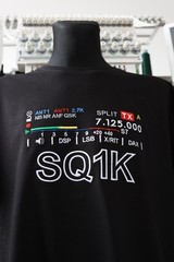 Flexstyle S-meter with Callsign, frequency T-shirt, Embroidery Ham Radio S-5XL