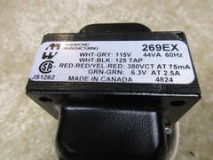 Small NOS Power Transformer 380Vct 65mA 6.3V 2.5A Hammond 269EX