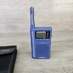 Grundig Mini 300 AM/FM Shortwave Radio Clock/Alarm & Sleep Timer – Blue