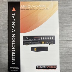 A-NeuVideo ANI-QUAD-MINI HDMI Quad Multiviewer with Seamless Switcher