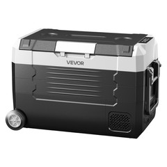 VEVOR Car Refrigerator 37 QT Compressor Electric Cooler with Wheels & Dual Zone