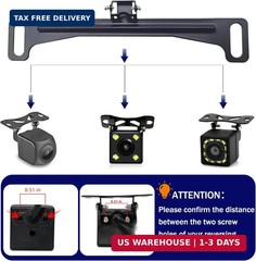 Universal Car Rear View Camera License Plate Bracket, Premium Backup Camera Lice