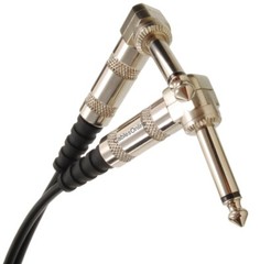 1/4″ TS Mono Plug to Dual 1/4″ TS Mono Plugs Right-Angle Audio Splitter Cable