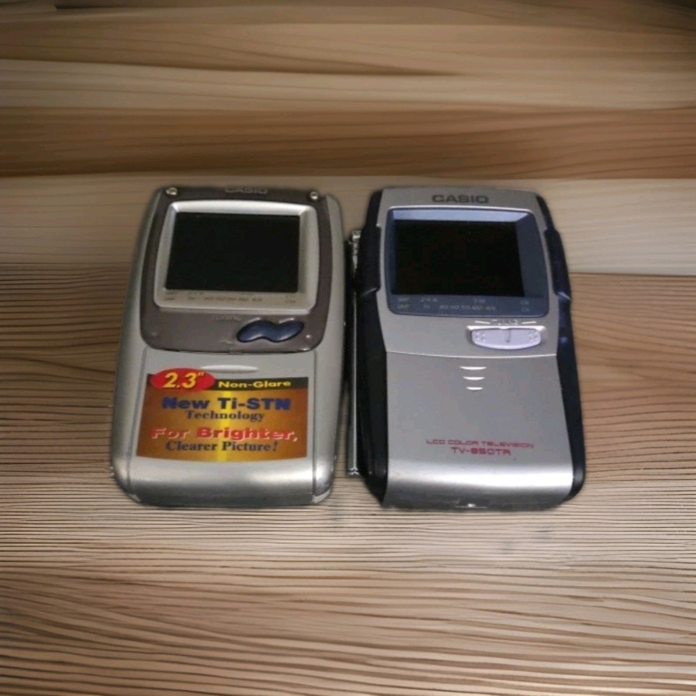 Casio TV – 880B 2.3 & Casio TV-470 LCD Pocket Color TV’s – Tested – TURN ON