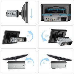 Single 1 DIN 9″ Car Stereo Head Unit Radio Apple CarPlay Android Auto BT+MIC&CAM