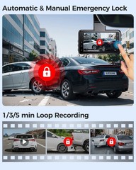 AZDOME 4K Dash Cam Ultra HD WiFi APP Car DVR Camera Night Vision Loop recording