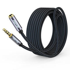 Headphone Extension Cable 4 Pole 3.5mm Stereo Jack Male to Female Aux Ext 15FT