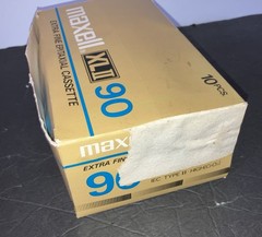 Box of 10 Sealed Maxell High Bias XLII 90 Audio Cassette Tape High Bias Japan