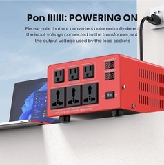 4000 Watt Voltage Converter Transformer Heavy Duty Step Up/Down Power Converter