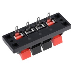 uxcell® 2pcs 4 Way Jack Socket Spring Push Release Connector Speaker 2