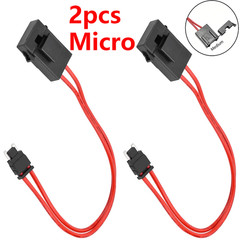 2pcs Car Modification ACC Fuse Box Micro Fuse Tap Power Socket Holder 16AWG USA