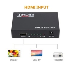 Full HD HDMI Splitter Amplifier Repeater 1080p 4K Female Switch Box 1×4 Port