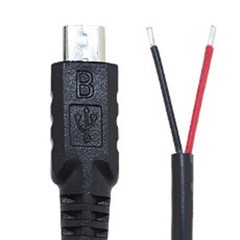 1pc 1M/3.3ft Mini USB Male Plug Cable 2 wires Power Pigtail Cable Cord DIY
