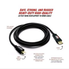 Mini Display Port DP Thunderbolt to HDMI Cable Adapter HD 4K for MacBook Surface