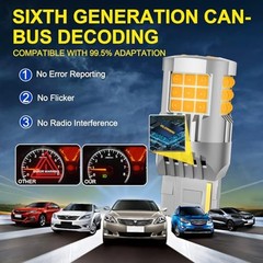 LED Bulb, Amber Yellow 4500 Lumens, All-Aluminum Body, Wide LED 7440 warm white