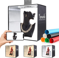 16x16x12 Photo Light Box with USB-C Cable, 18W Dimmable LED Photography…