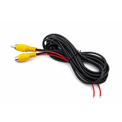 AV RCA Extension Cable 10ft Male to Female with Power Wires for Rear View Camera