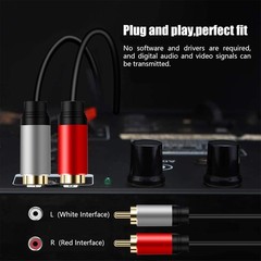 2RCA to 2RCA Cable 3Ft Gold-Plated 2 RCA Male to 2 RCA Male Stereo Audio Cabl…