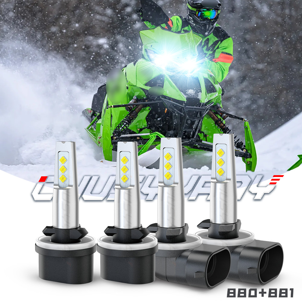 FIT Arctic Cat M1000 M5 M6 M7 M8 4x 894 893 LED Headlight Hi/Lo Beam Combo