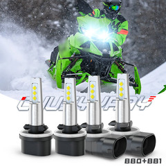 FIT Arctic Cat M1000 M5 M6 M7 M8 4x 894 893 LED Headlight Hi/Lo Beam Combo