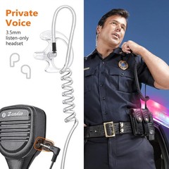 Zeadio 3.5mm Receiver/Listen ONLY Surveillance Headset Earpiece w/ Acoustic Tube
