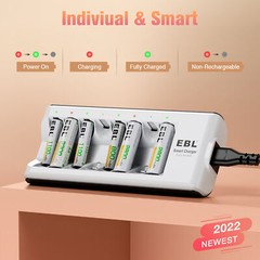 EBL AA AAA Rechargeable Batteries Ni-MH 1100mAh 2800mAh / Battery Charger Lot