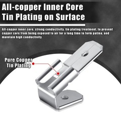25 Pcs Double Piggyback Spade Connectors, Electrical Double Male Female Adapter,