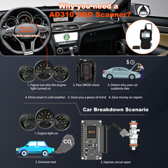 ANCEL AD310 OBD2 Scanner Car Engine Fault Code Reader CAN Diagnostic Tool