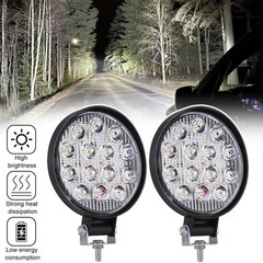 2 x 4.5” Round LED Work Light Bar Flood Spot Pods Offroad Fog Driving ATV Truck