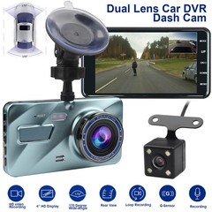 HD 1080P Car Dual Lens Dash Cam 4″ DVR Recorder Front & Rear Camera Night Vision