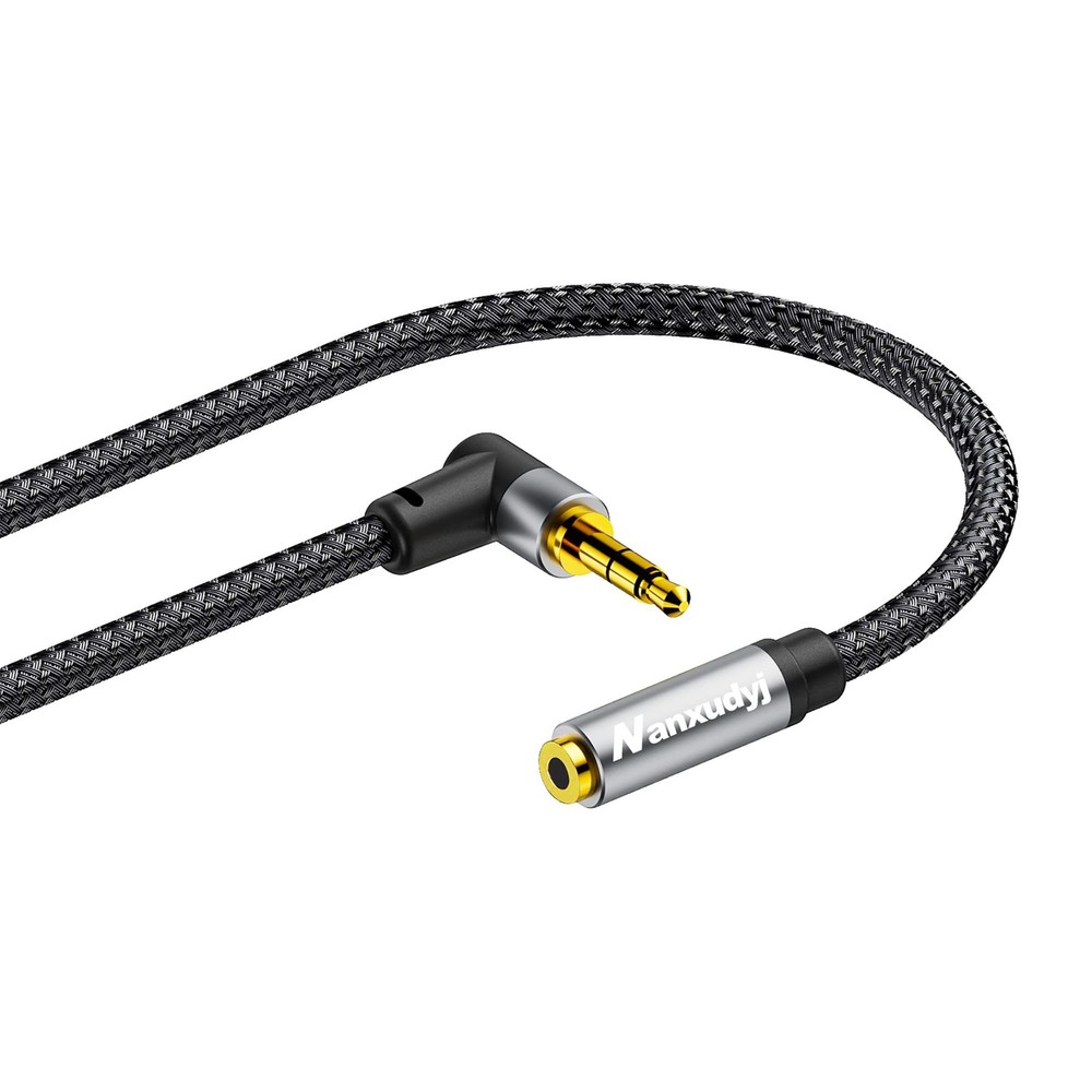 3.5mm Headphone Extension Cable 15ft/5m Right Angle 3.5mm Male To Female Stereo