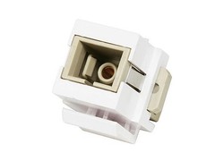 Modular SC Fiber Optic Keystone Jack Coupler – White For Fiber Optic Networks