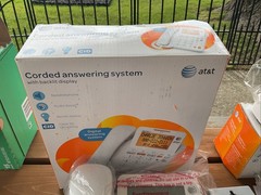 AT&T CL4940 Corded phone W/ Answering Machine & Trimline Phone 210 NEW OPEN BOX