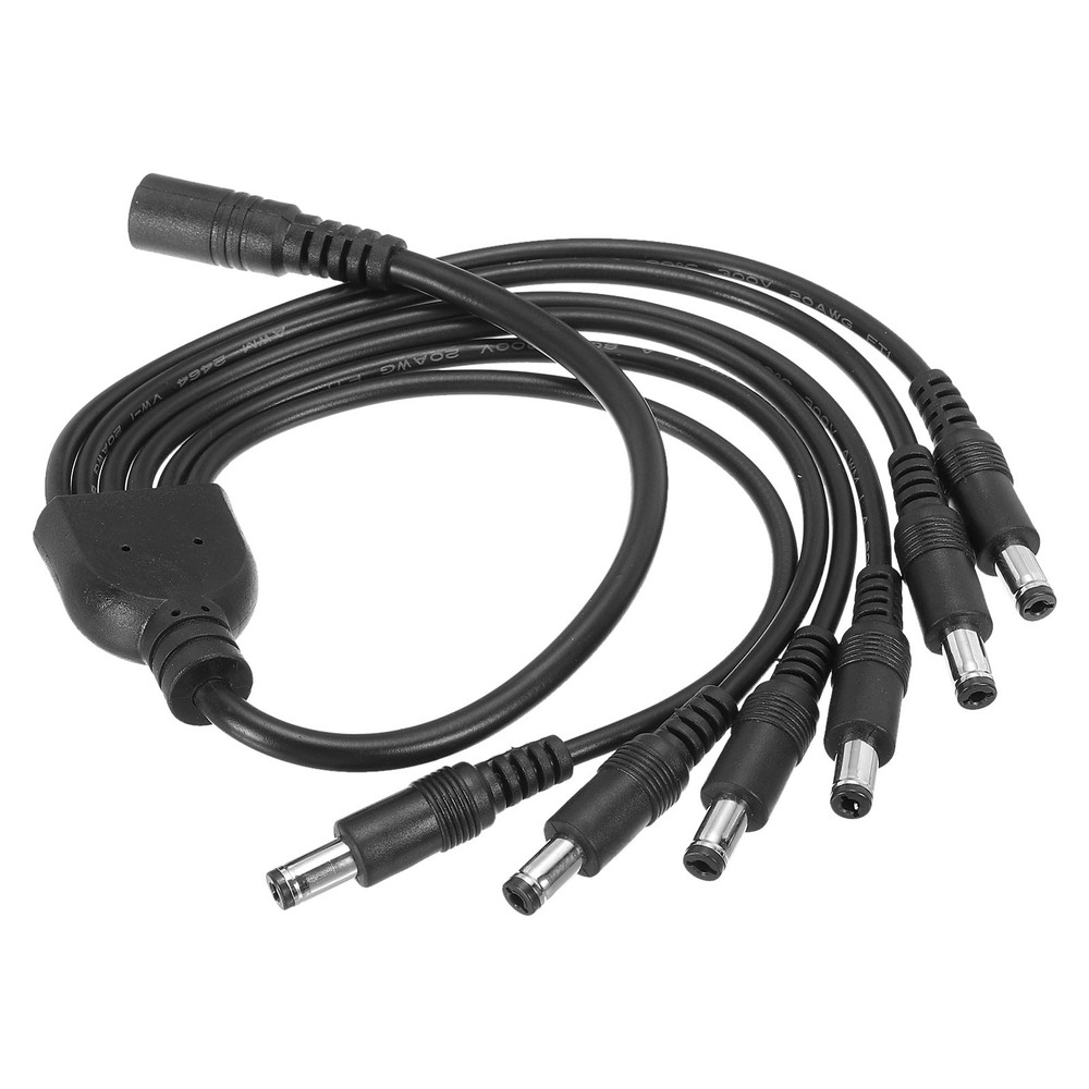 1 Female to 6 Male DC Power Splitter Cable, 5.5mmx2.1mm 1 to 6 Way Splitter Cord