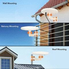 HDTV Outdoor Amplified TV Antenna 360° Omni-Directional Digital HD 1080P 4K