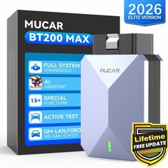 2026 MUCAR BT200 MAX Full System Car AI Diagnostic Tool OBD2 Scanner All Free