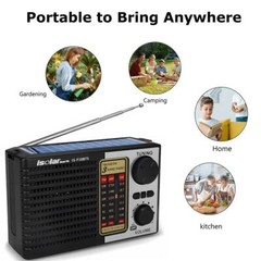 Solar Radio Portable FM/AM SW Digital Bluetooth Speaker MP3 Player Rechargeable