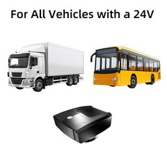 1200W Heater Portable Heating & Fan Defroster Demister for Car Truck DC 12V/24V