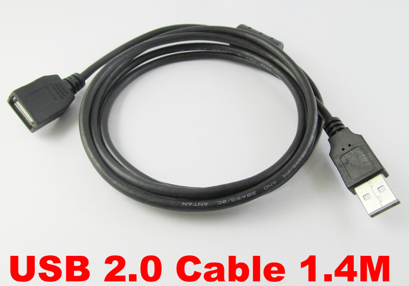 50pcs 1.4M USB 2.0 A Male to A Female M/F Extension Cable Cord For PC Laptop