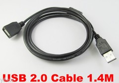 50pcs 1.4M USB 2.0 A Male to A Female M/F Extension Cable Cord For PC Laptop