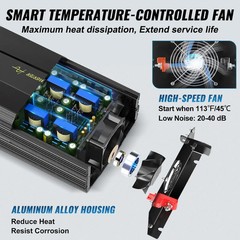 Pure Sine Wave Power Inverter 5000W 10000W DC 12V to 120V AC LCD & Remote