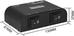 61048 2 to 4 Way Speaker Switch, 1 in 2 Out to 1 in 4 Out Way Pair Stereo Spe…