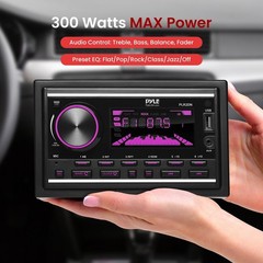 Pyle Power Amplifier Double DIN Bluetooth LCD Display Black Panel