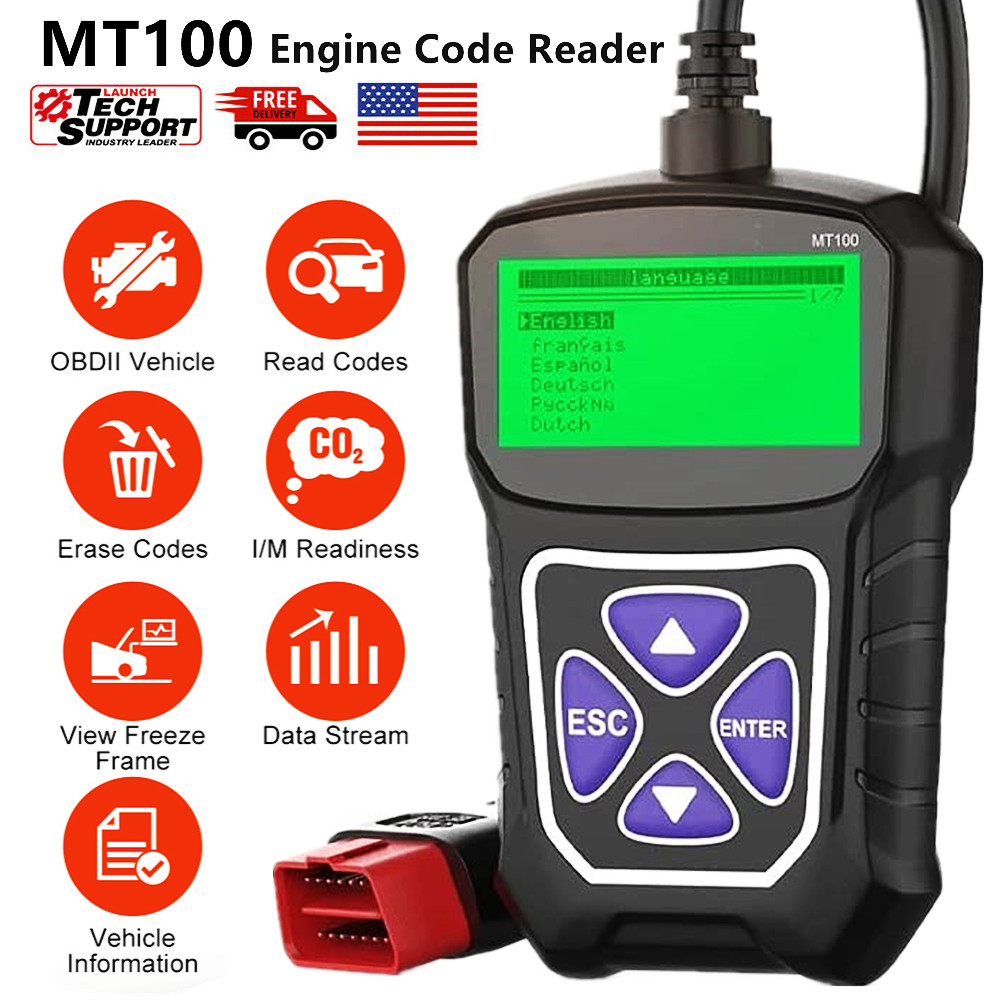 Automotive Diagnostic Scanner OBD2 Car Check Engine Light EOBD ODB2 Code Reader