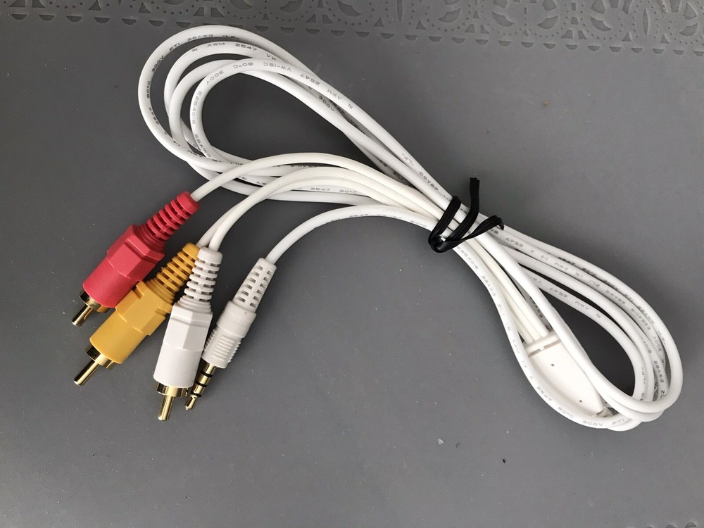 AUX Male 4 ft 3.5mm to 3 RCA AV Audio Video Male Adapter Cable USA SELLER