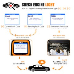 ANCEL AD410 Automotive OBD2 Scanner Car Check Engine Fault Code Reader Diagnosis
