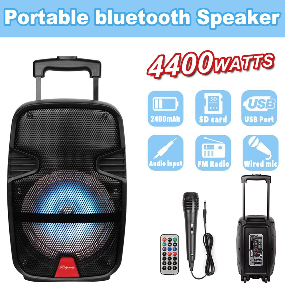 3000W Portable Bluetooth Speaker Sub Woofer Heavy Bass Sound System Party+Remote