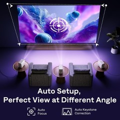 Aurzen Roku TV Smart Video Projector 1080P FHD Dolby Bluetooth 5G WiFi Netflix