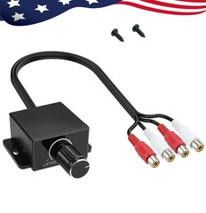 Universal Car Audio Amplifier RCA Level Controller Bass Volume Control Knob New